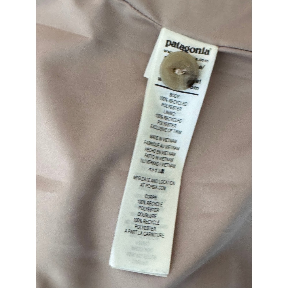Patagonia Women's Fleece Jacket Cozy Sherpa Full Zip Tan Beige Size Large EUC - Picture 10 of 15